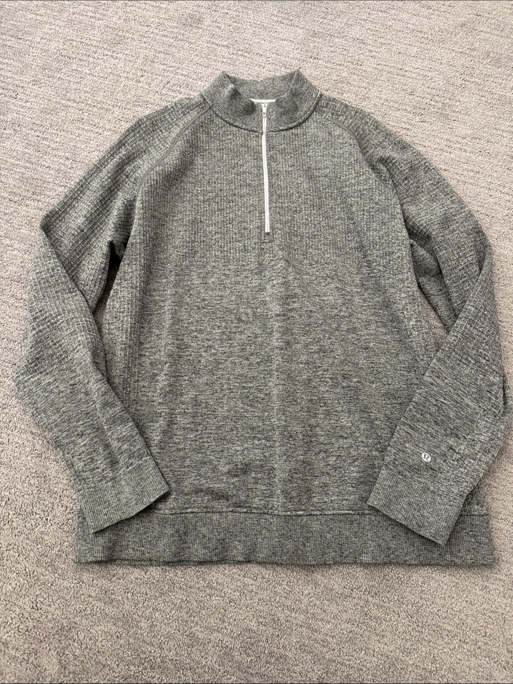 Lululemon Men's Gray Quarter-Zip Pullover Sz XL